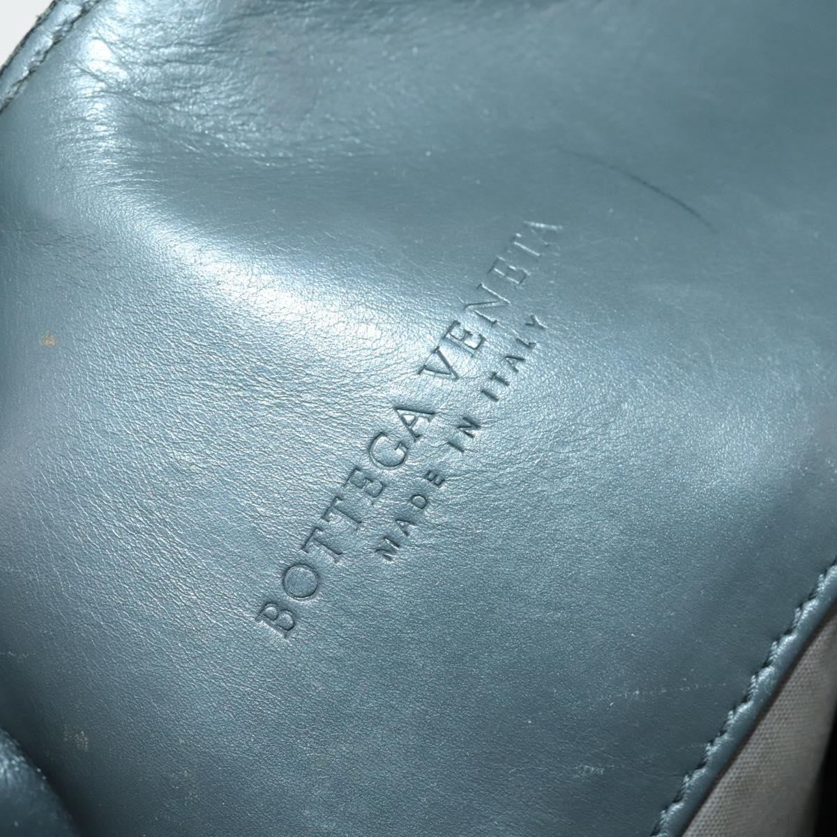 BOTTEGA VENETA INTRECCIATO Hand Bag Leather 2way Gray Auth mr1639