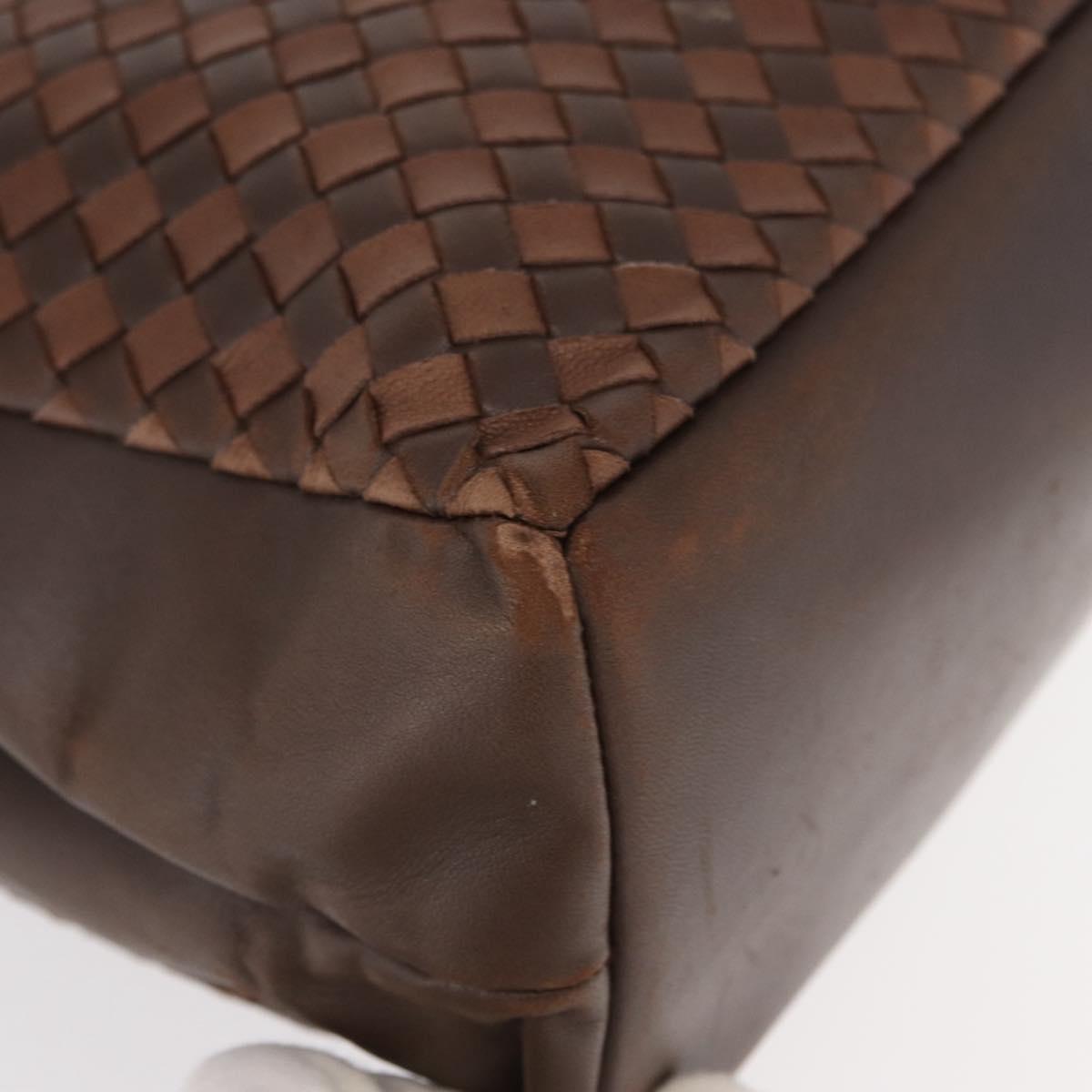BOTTEGA VENETA INTRECCIATO Tote Bag Leather Brown Auth mr1640