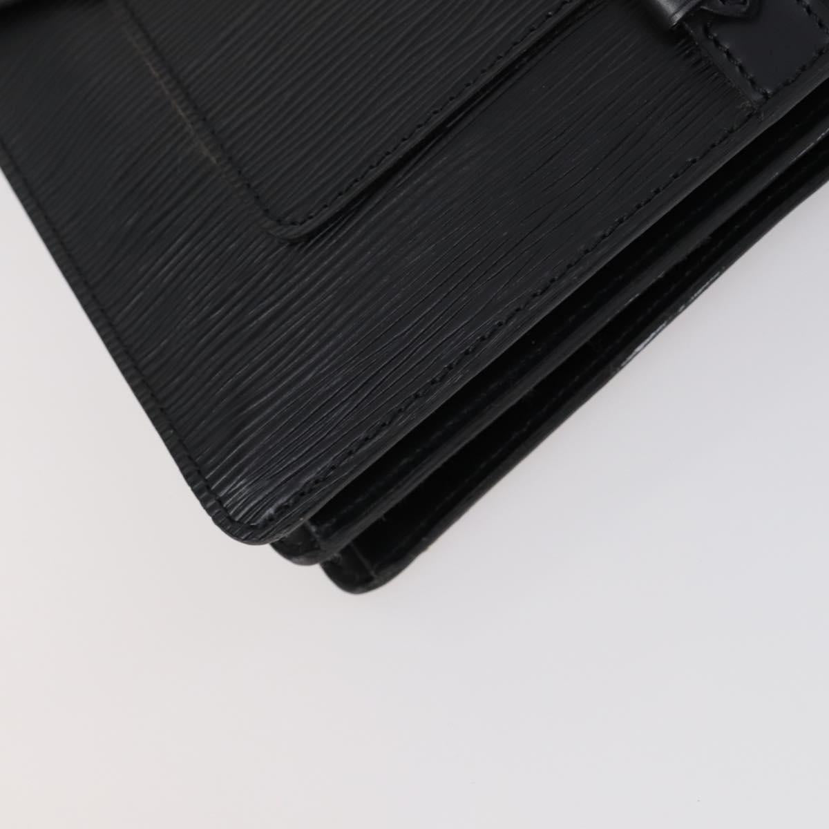 LOUIS VUITTON Epi Biface Clutch Bag Black M52322 LV Auth mr1641