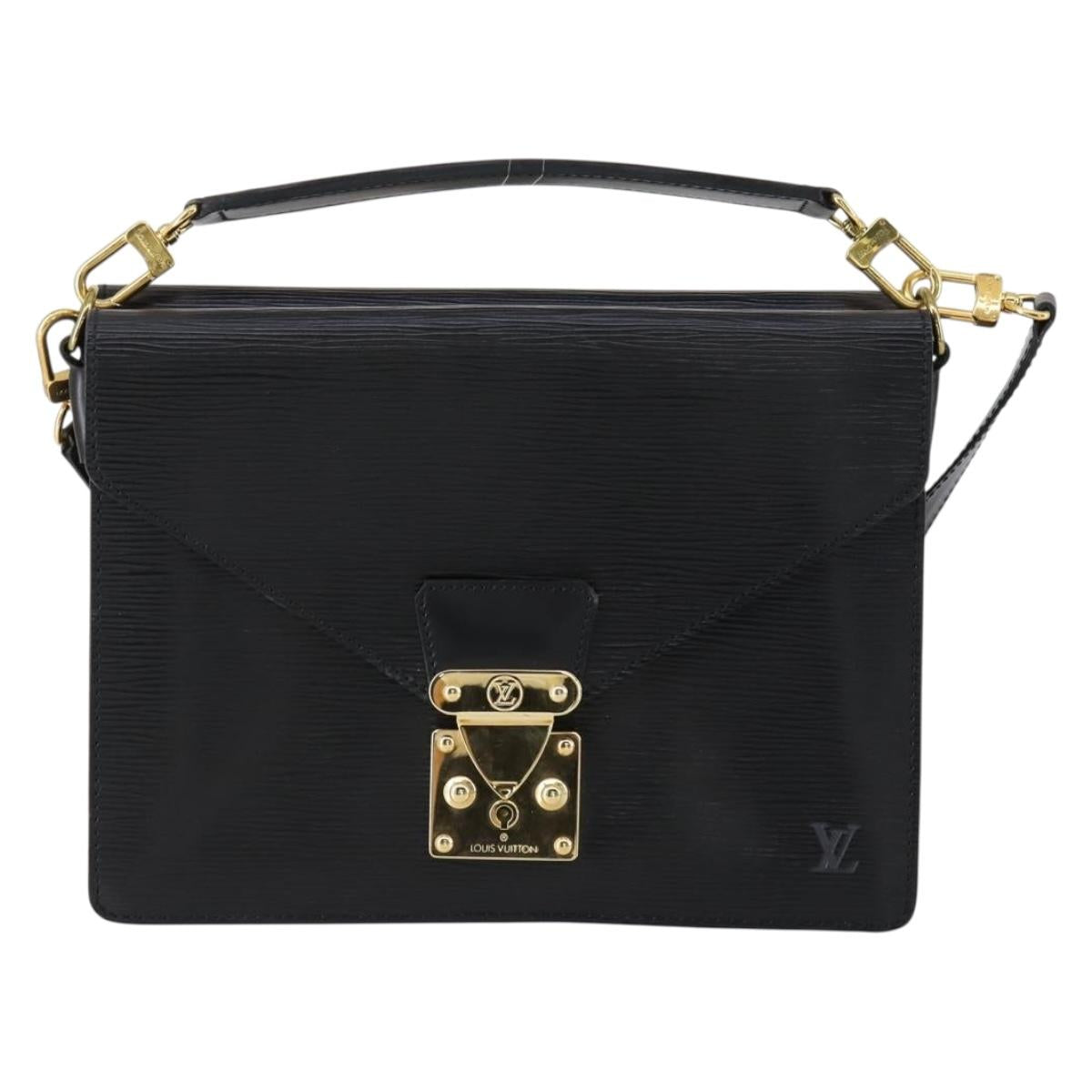 LOUIS VUITTON Epi Biface Clutch Bag Black M52322 LV Auth mr1641