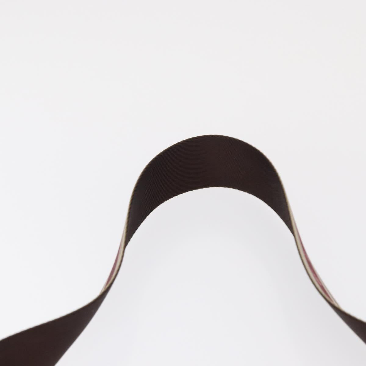 CELINE World Cup 2002 Shoulder Bag Leather White Black Silver Auth mr1649