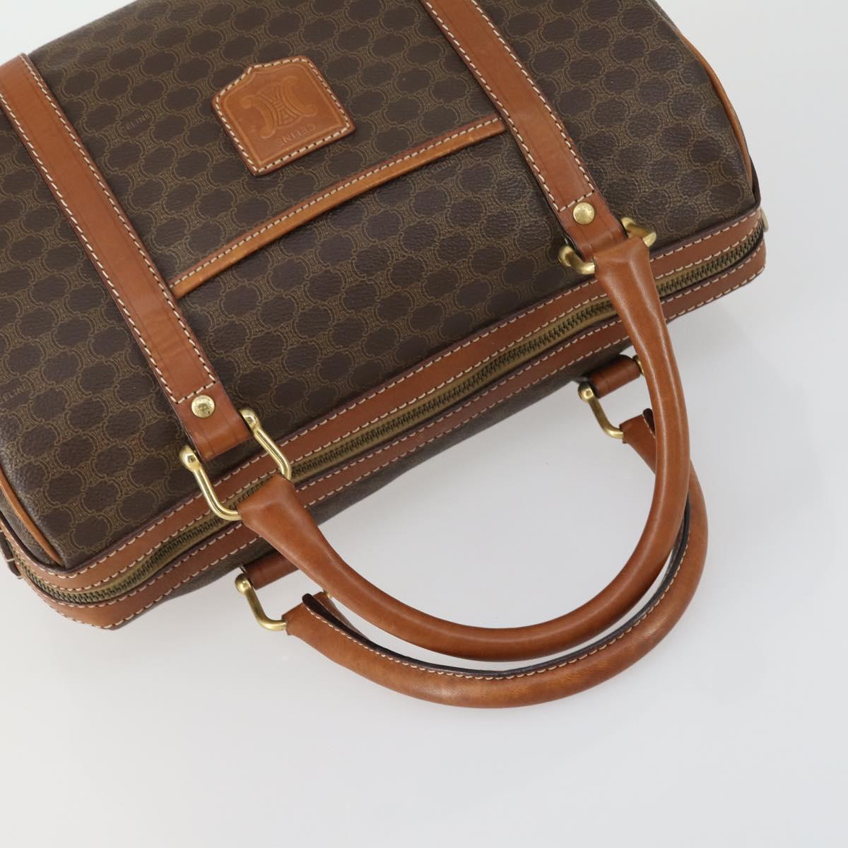 CELINE Macadam Canvas Bag PVC 3 Set Brown Auth mr1693
