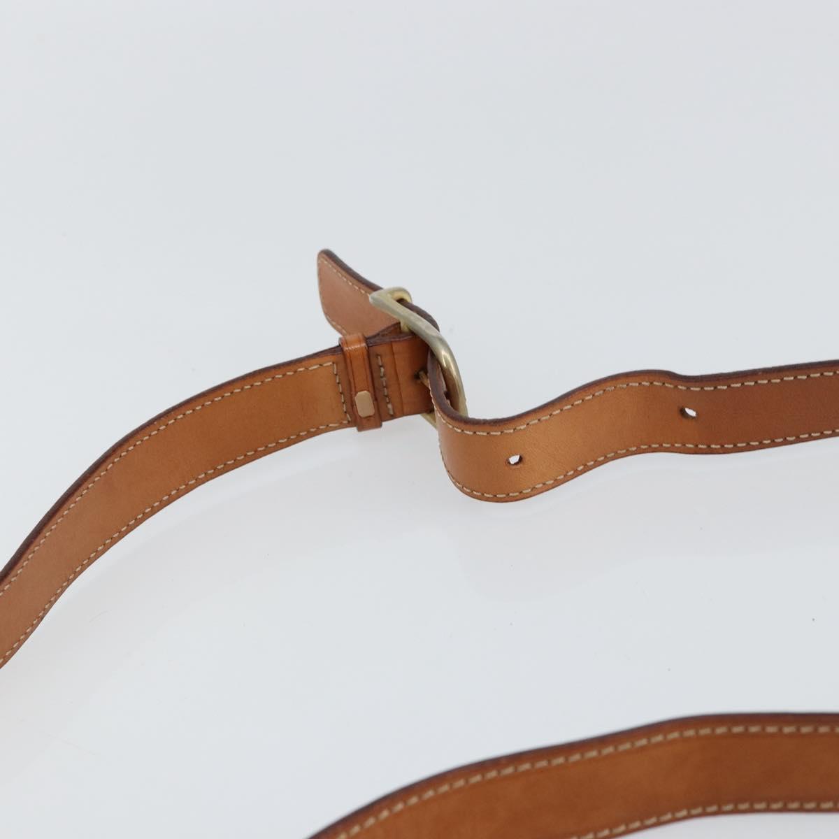 CELINE Macadam Canvas Shoulder Bag PVC Leather Brown Gold Auth mr1695