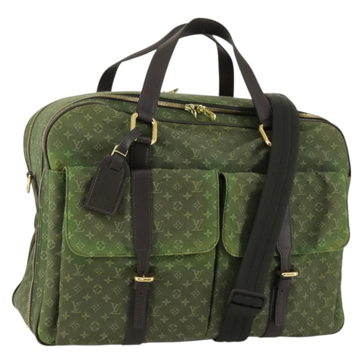LOUIS VUITTON Monogram Mini mini claudine Boston Bag Khaki MB0082 LV Auth mr1701