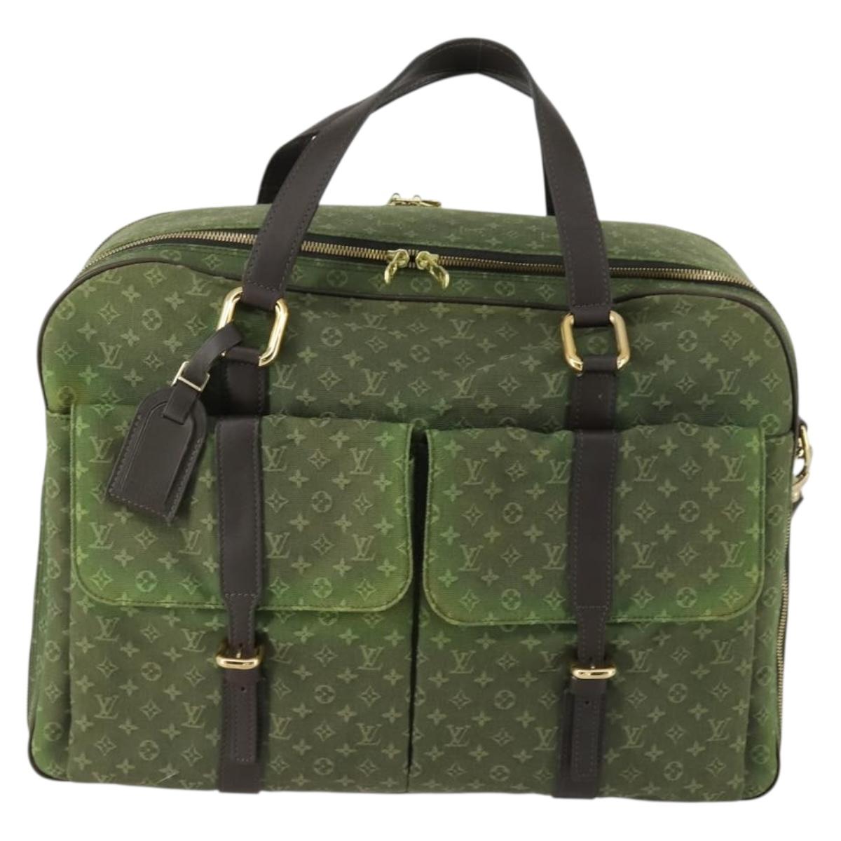 LOUIS VUITTON Monogram Mini mini claudine Boston Bag Khaki MB0082 LV Auth mr1701