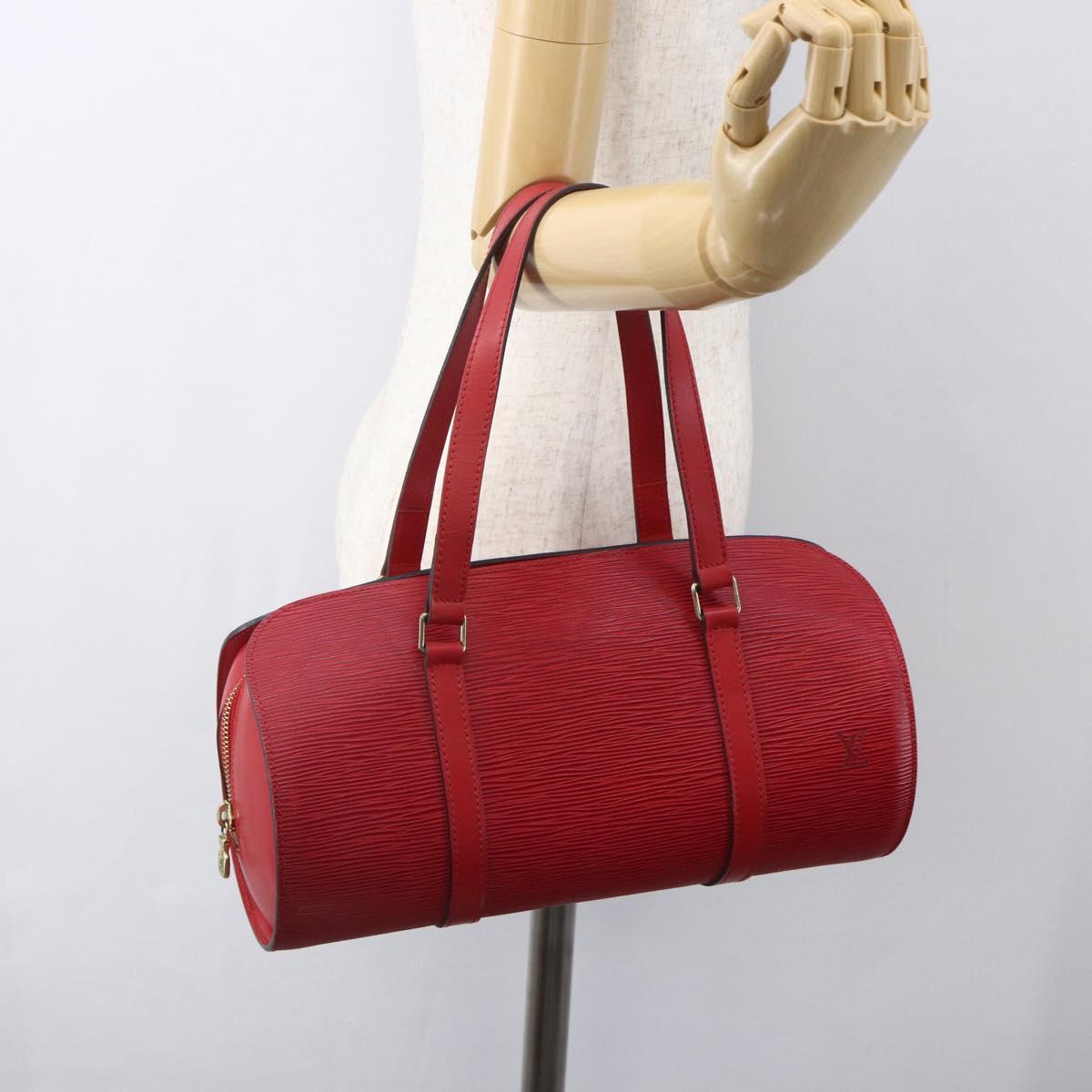 LOUIS VUITTON Epi Soufflot Hand Bag Red M52227 LV Auth mr1713V