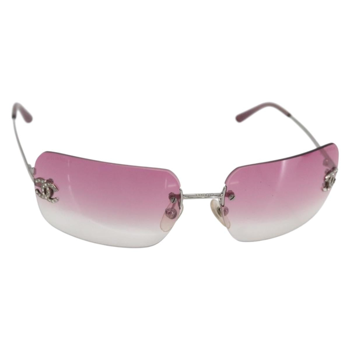 CHANEL Sunglasses plastic Pink 4017-D CC Auth mr1714V