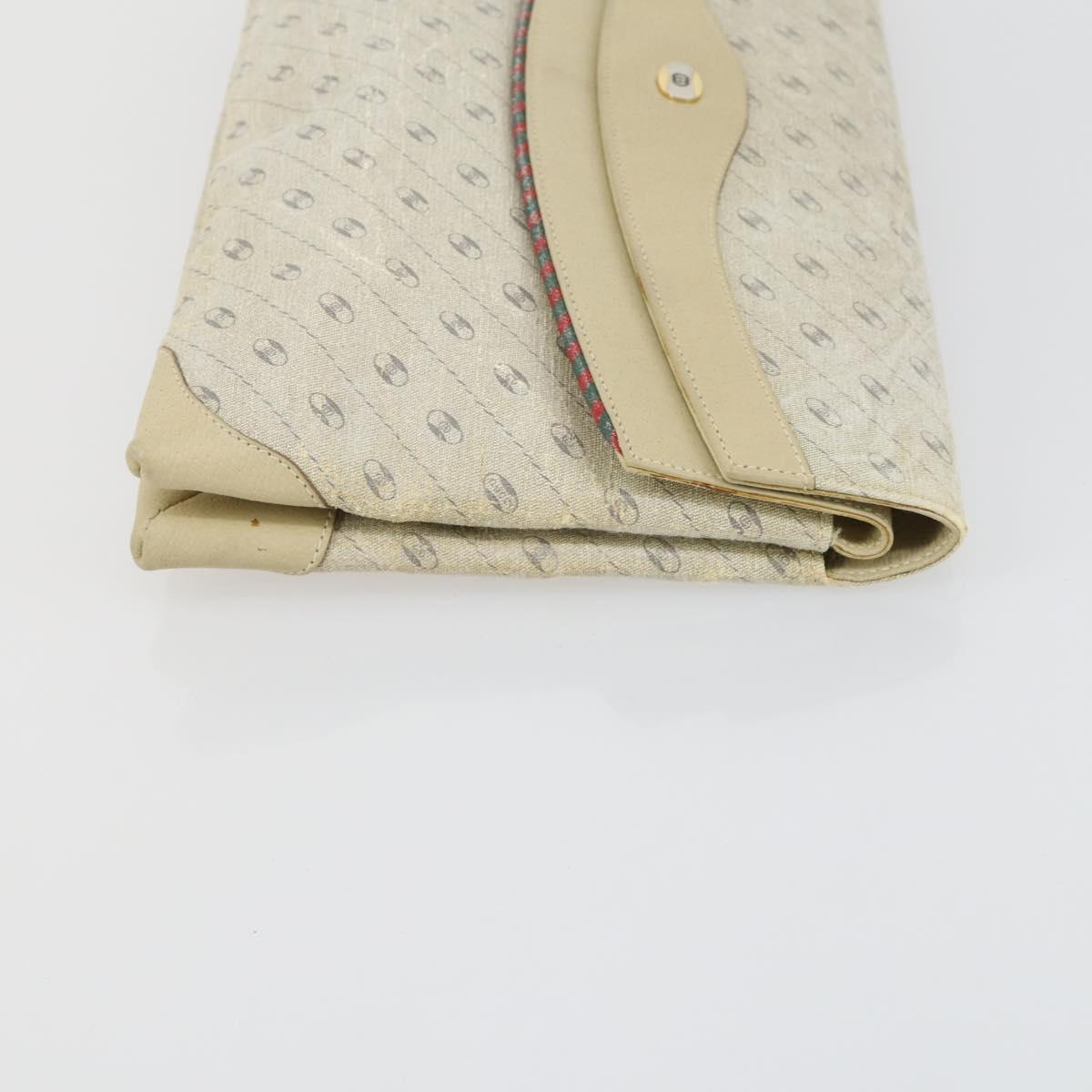 GUCCI GG Supreme Web Sherry Line Bag PVC Nylon 4 Set Beige Navy Auth mr1719