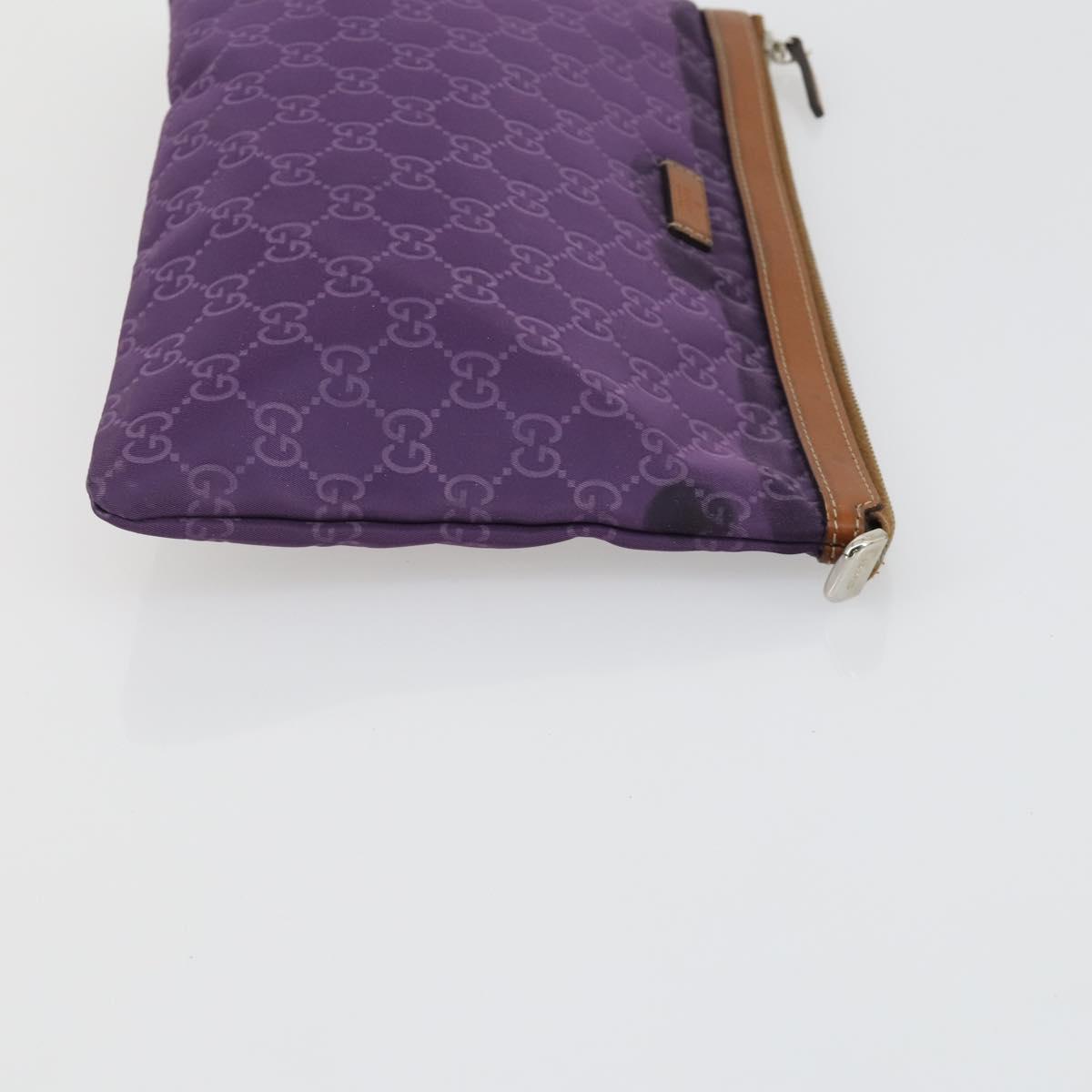 GUCCI GG Supreme Web Sherry Line Bag PVC Nylon 4 Set Beige Navy Auth mr1719