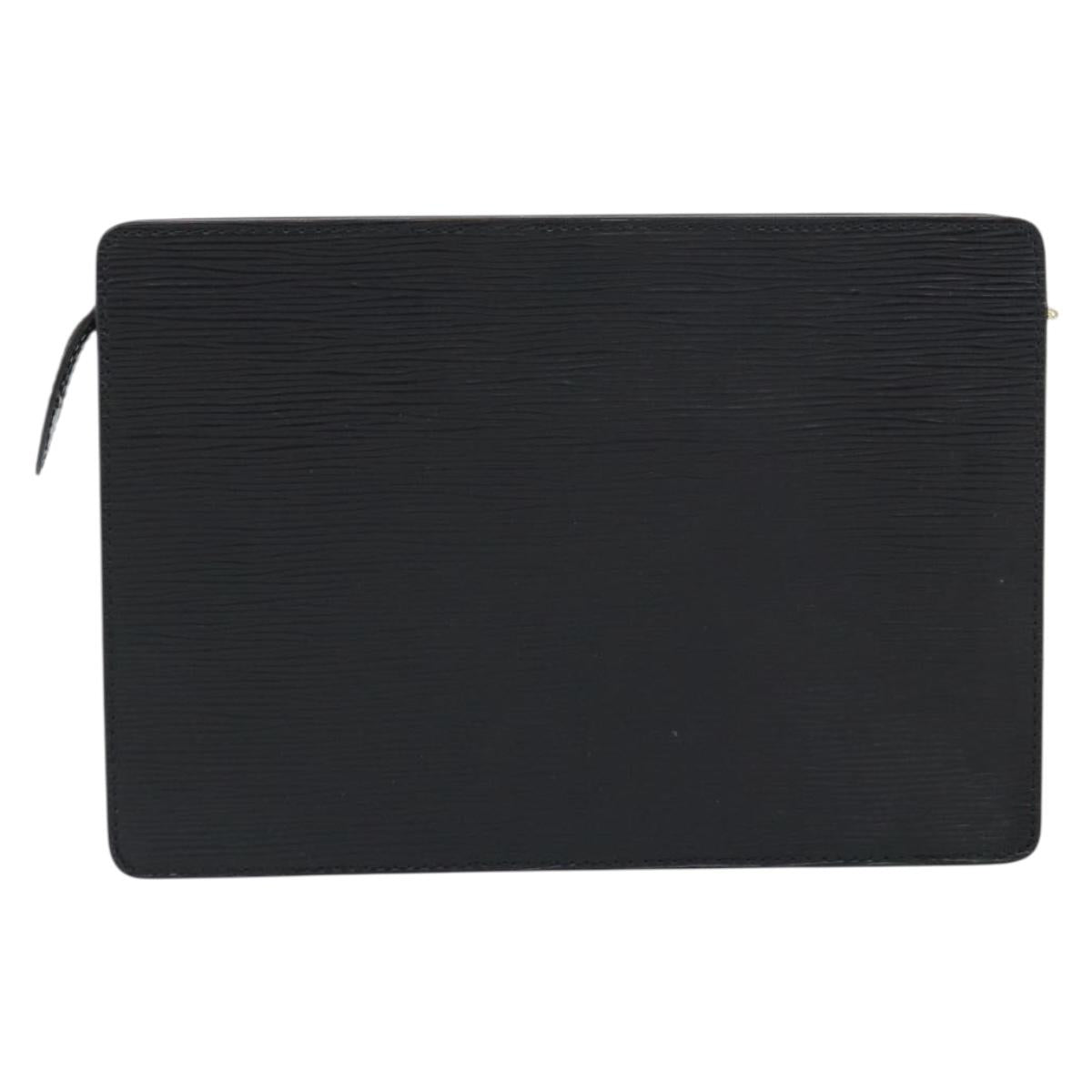 LOUIS VUITTON Epi Pochette Homme Clutch Bag Black M52522 LV Auth mr1729