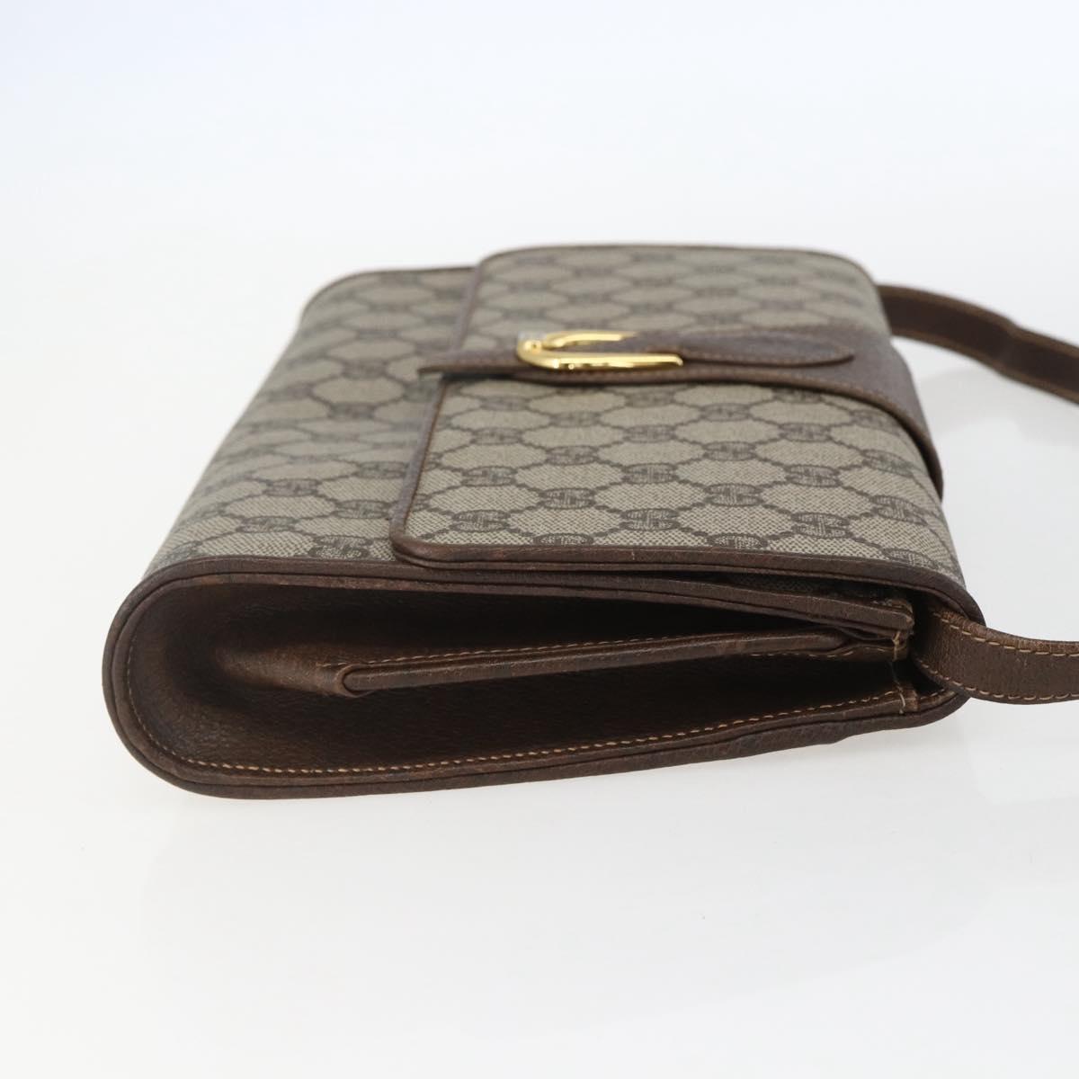 GUCCI GG Supreme Shoulder Bag PVC Beige Gold 904 02 050 Auth mr1730