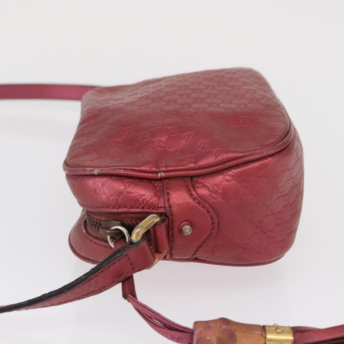 GUCCI Micro Guccissima Shoulder Bag Gold Cherry 309538 Auth mr1740