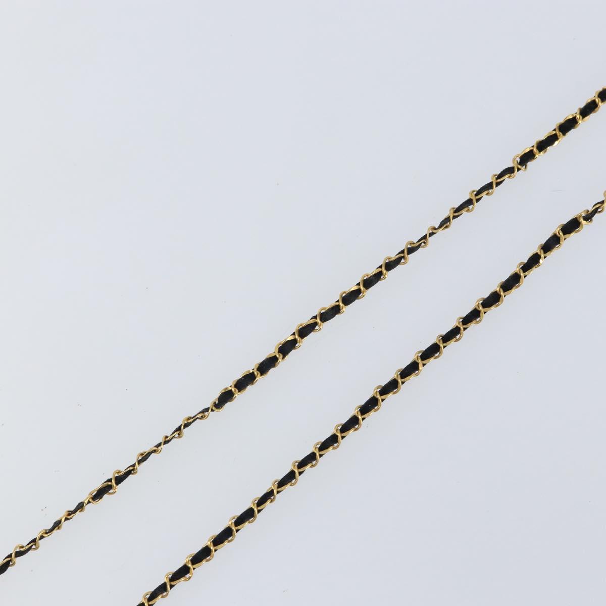 CHANEL Perfume Necklace metal Gold CC Auth mr1750