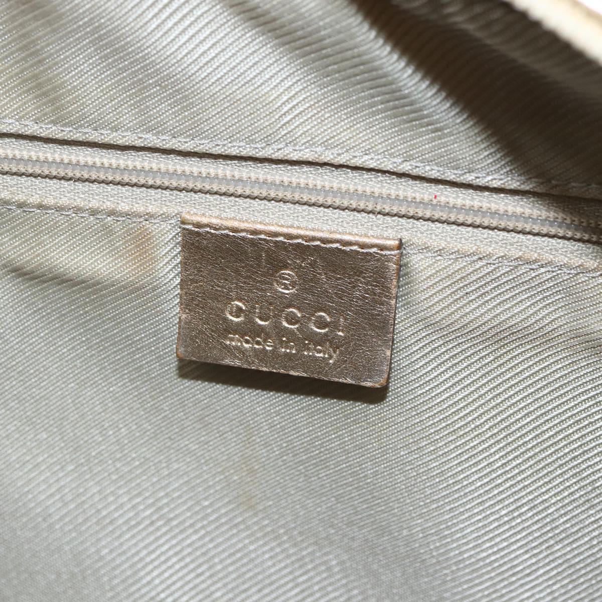 GUCCI GG Canvas Hand Bag Gold 002 1115 Auth mr1753