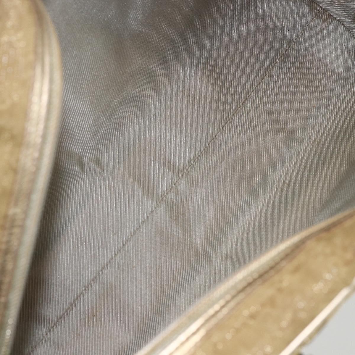 GUCCI GG Canvas Hand Bag Gold 002 1115 Auth mr1753