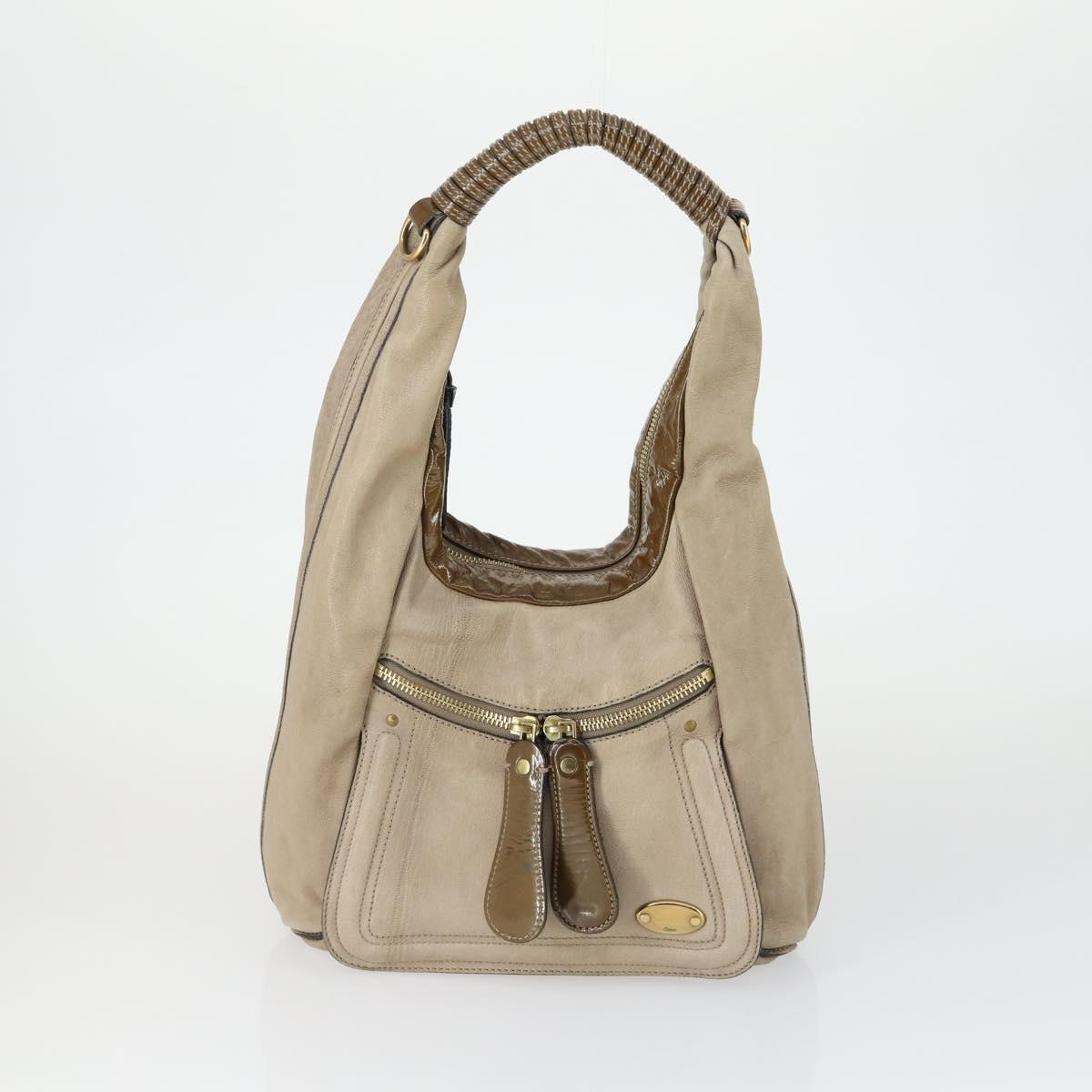Chloe Hand Bag Leather 3 Set Beige Blue black Auth mr1757