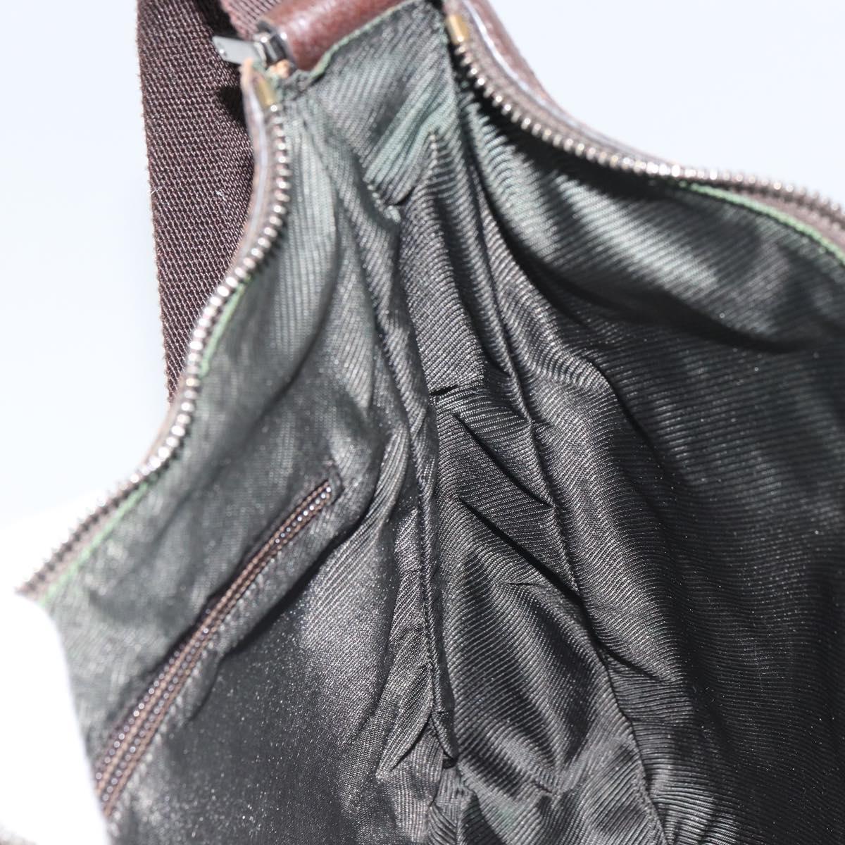 GUCCI GG Canvas Shoulder Bag Beige Silver 114272 Auth mr1759