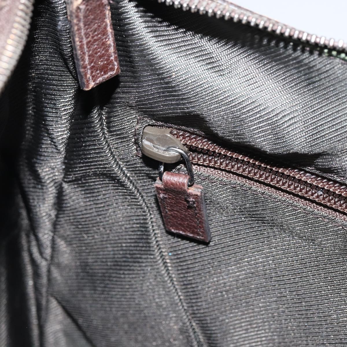 GUCCI GG Canvas Shoulder Bag Beige Silver 114272 Auth mr1759