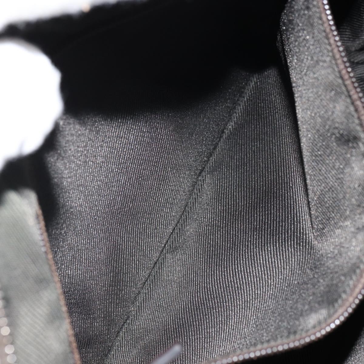 GUCCI GG Canvas Shoulder Bag Beige Silver 114272 Auth mr1759