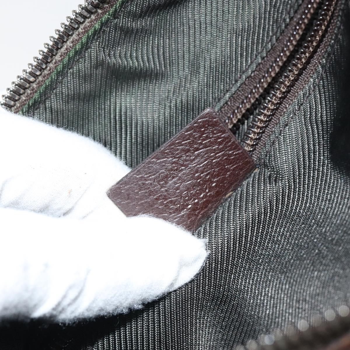 GUCCI GG Canvas Shoulder Bag Beige Silver 114272 Auth mr1759