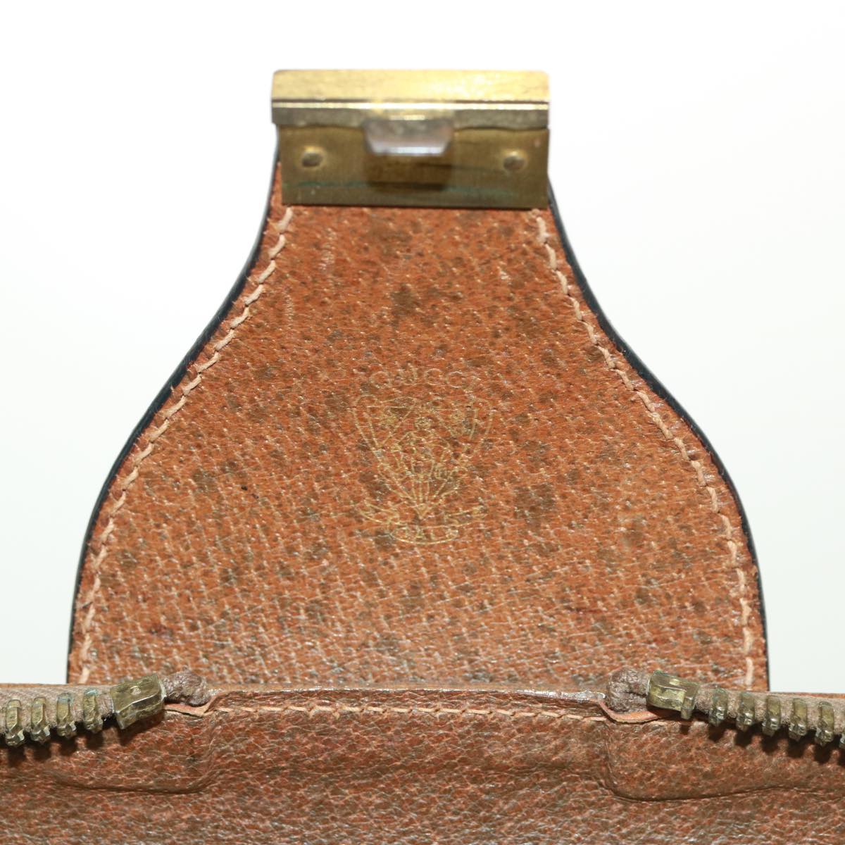 GUCCI GG Supreme Boston Bag PVC Beige Auth mr177