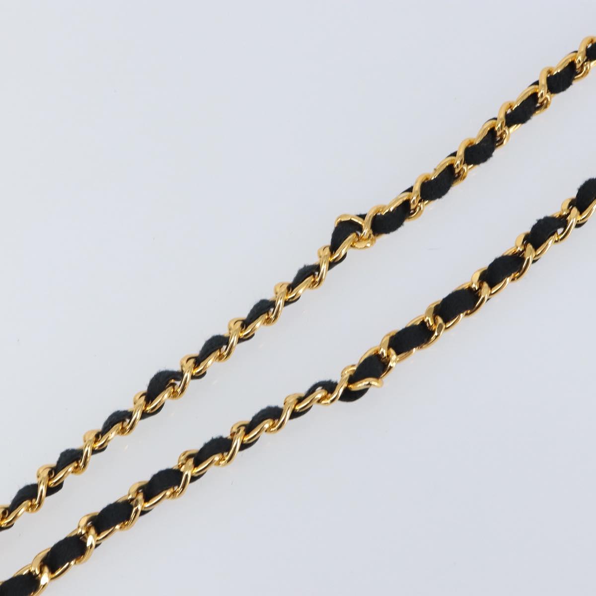 CHANEL Perfume Necklace metal Gold CC Auth mr1782