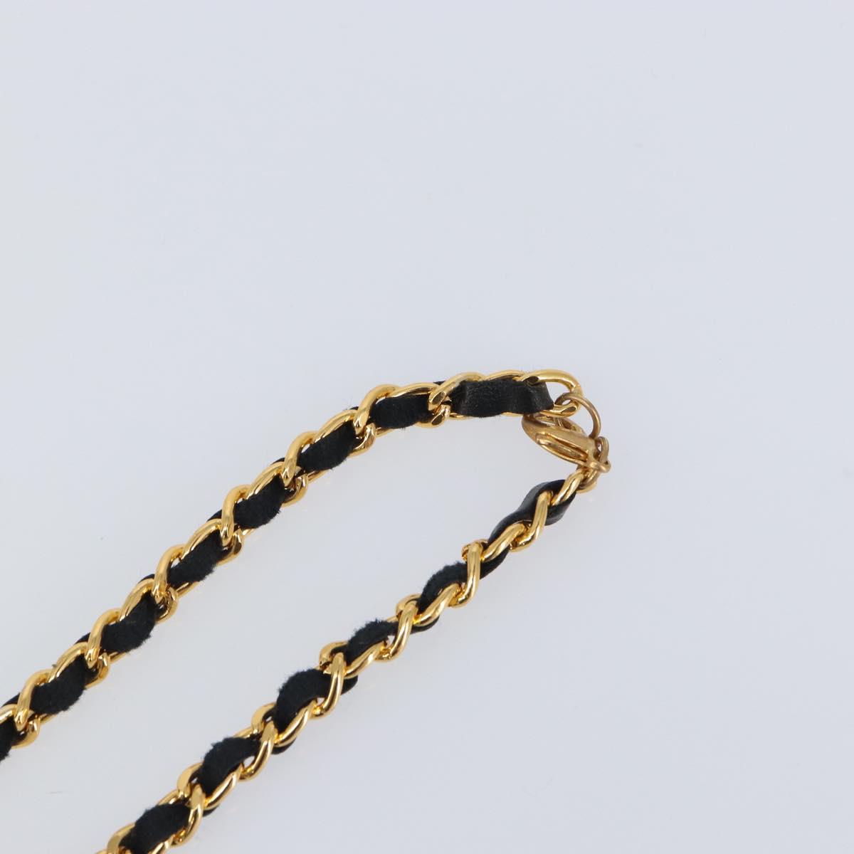 CHANEL Perfume Necklace metal Gold CC Auth mr1782