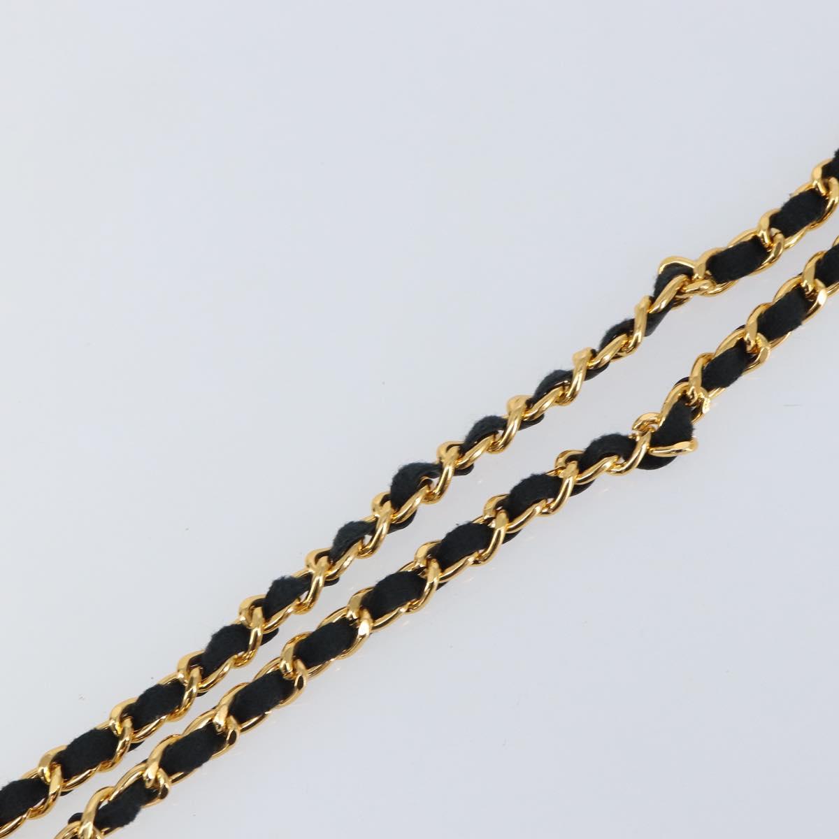 CHANEL Perfume Necklace metal Gold CC Auth mr1782