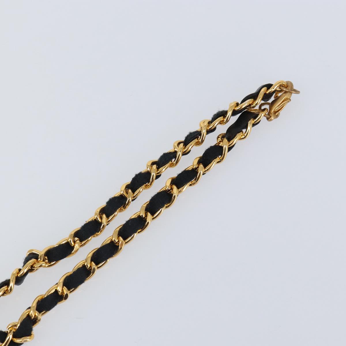 CHANEL Perfume Necklace metal Gold CC Auth mr1782