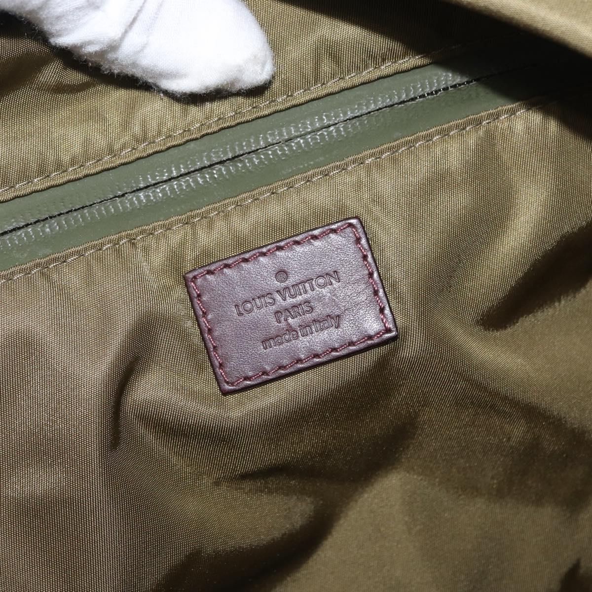 LOUIS VUITTON Damier Challenge Nylon Messenger bag Bag Khaki N41239 Auth mr1791