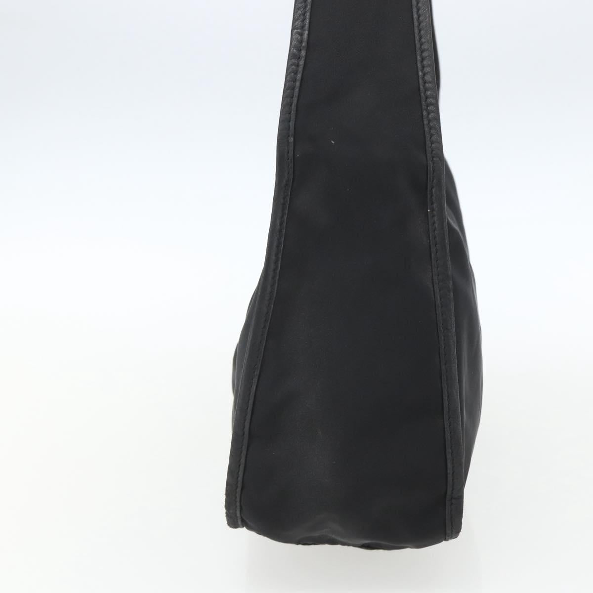 PRADA Accessory Pouch Nylon Black Silver Auth mr1799