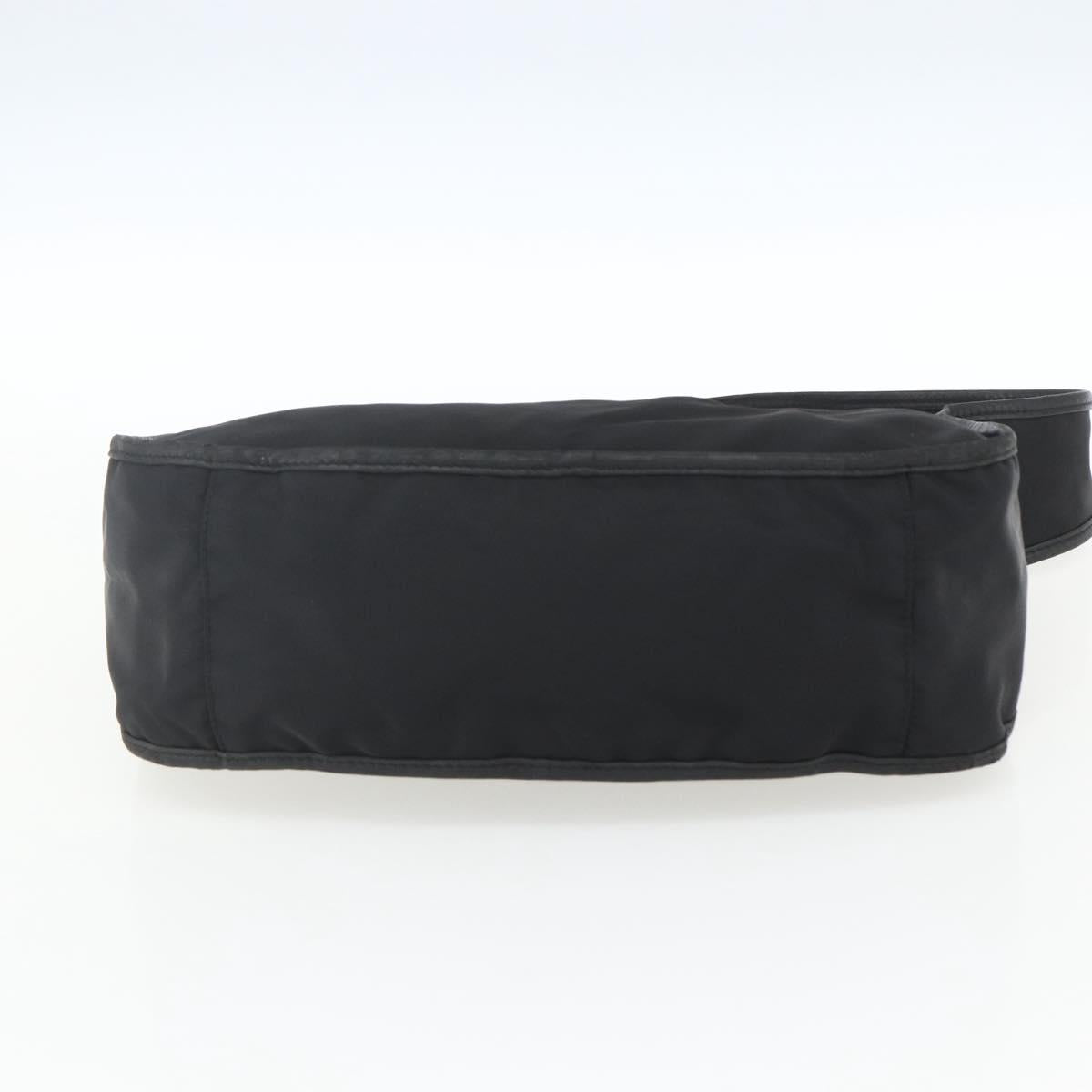 PRADA Accessory Pouch Nylon Black Silver Auth mr1799