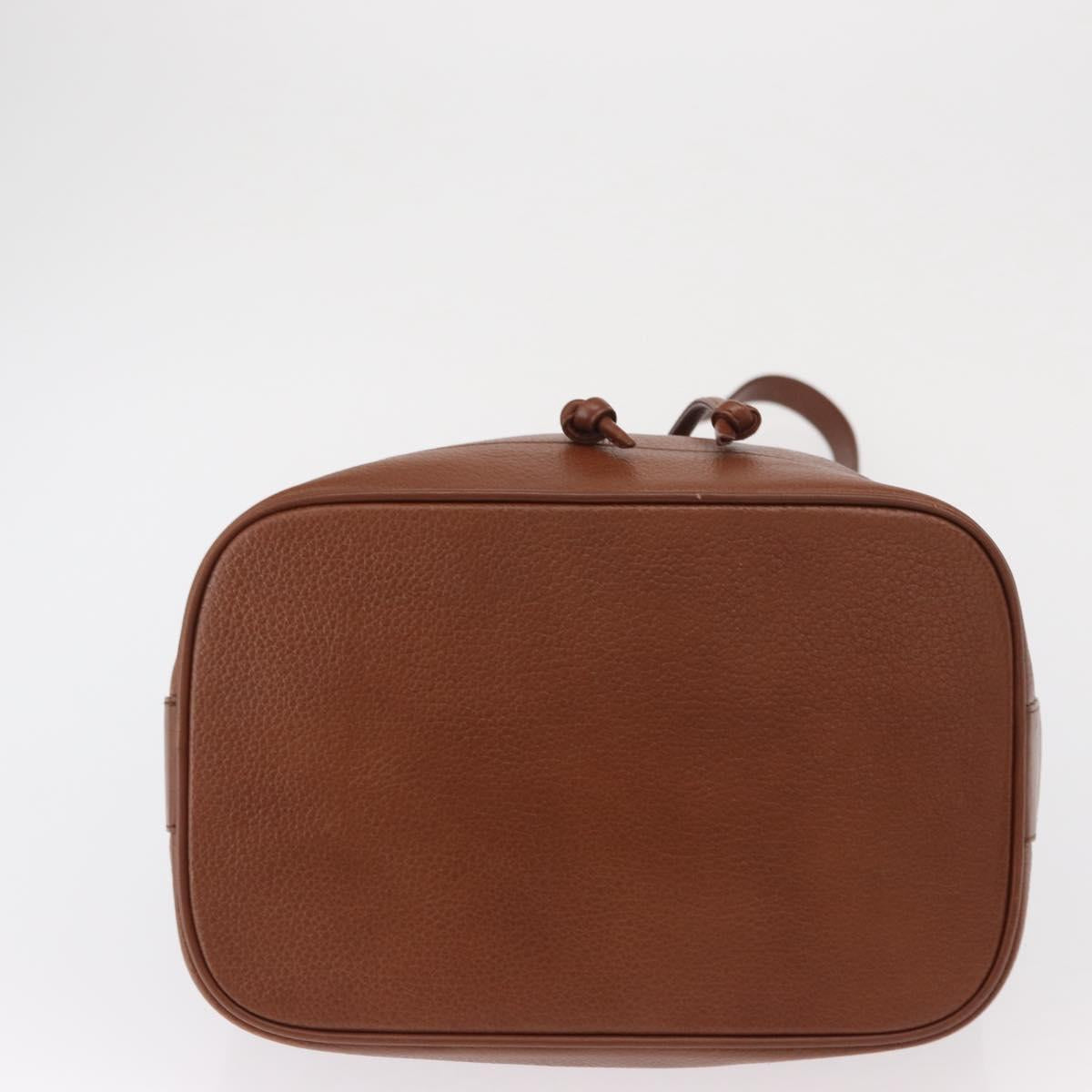 Burberrys Purse Shoulder Bag Leather Brown Gold Auth mr1802