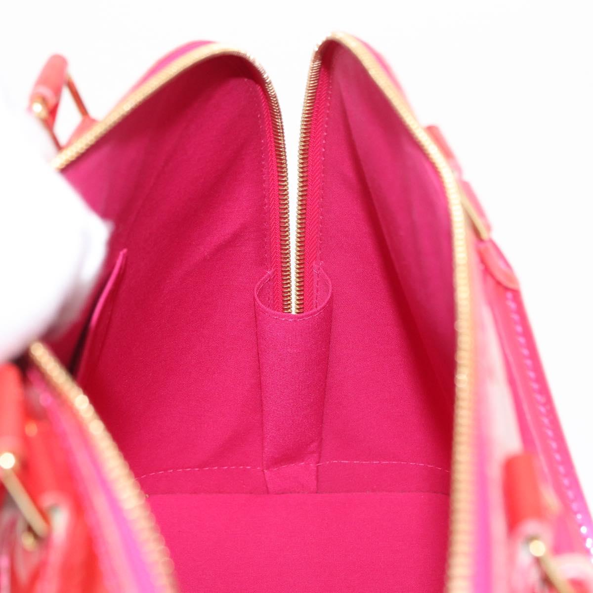 LOUIS VUITTON Monogram Vernis Alma GM Hand Bag Rose Pop M93625 LV Auth mr1803