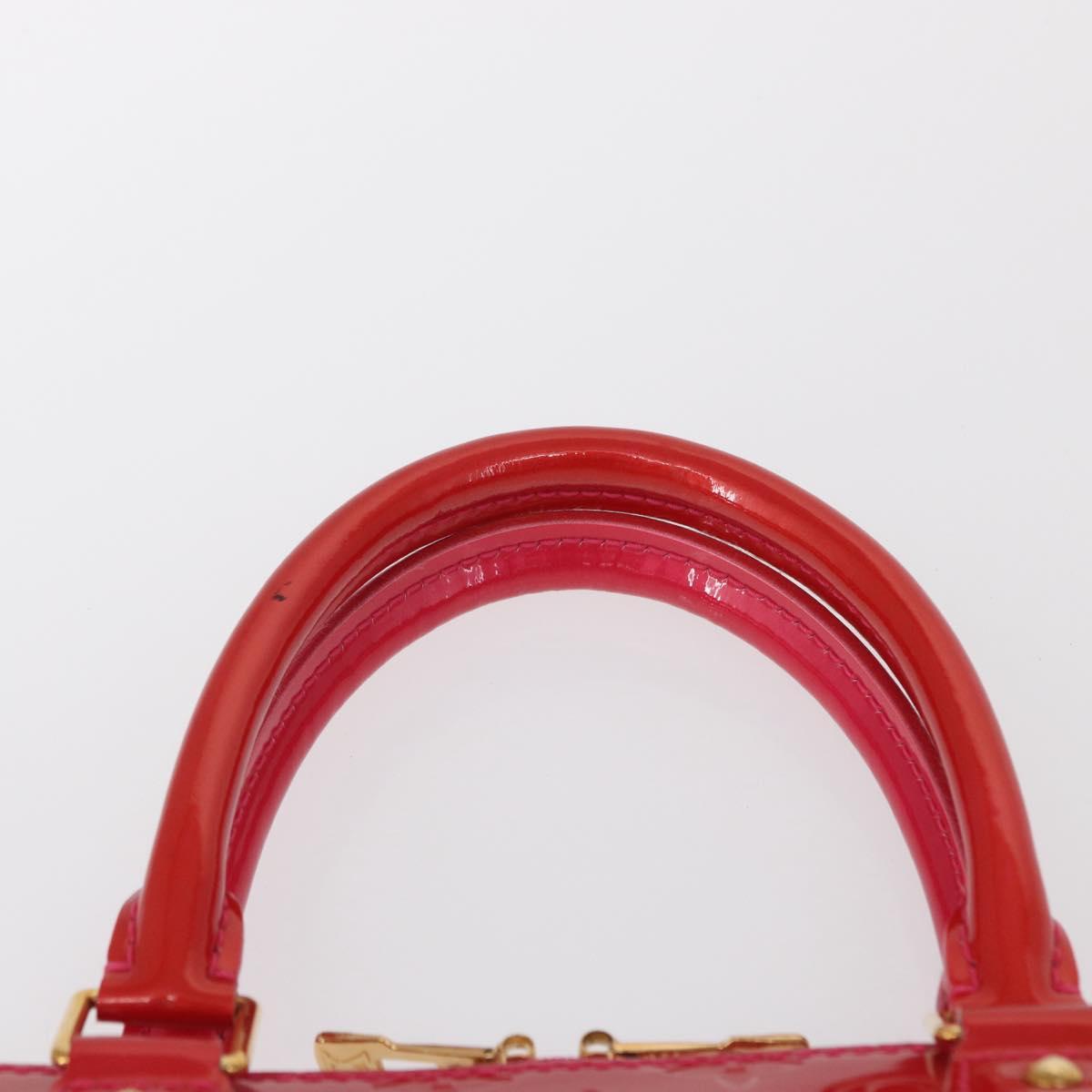 LOUIS VUITTON Monogram Vernis Alma GM Hand Bag Rose Pop M93625 LV Auth mr1803