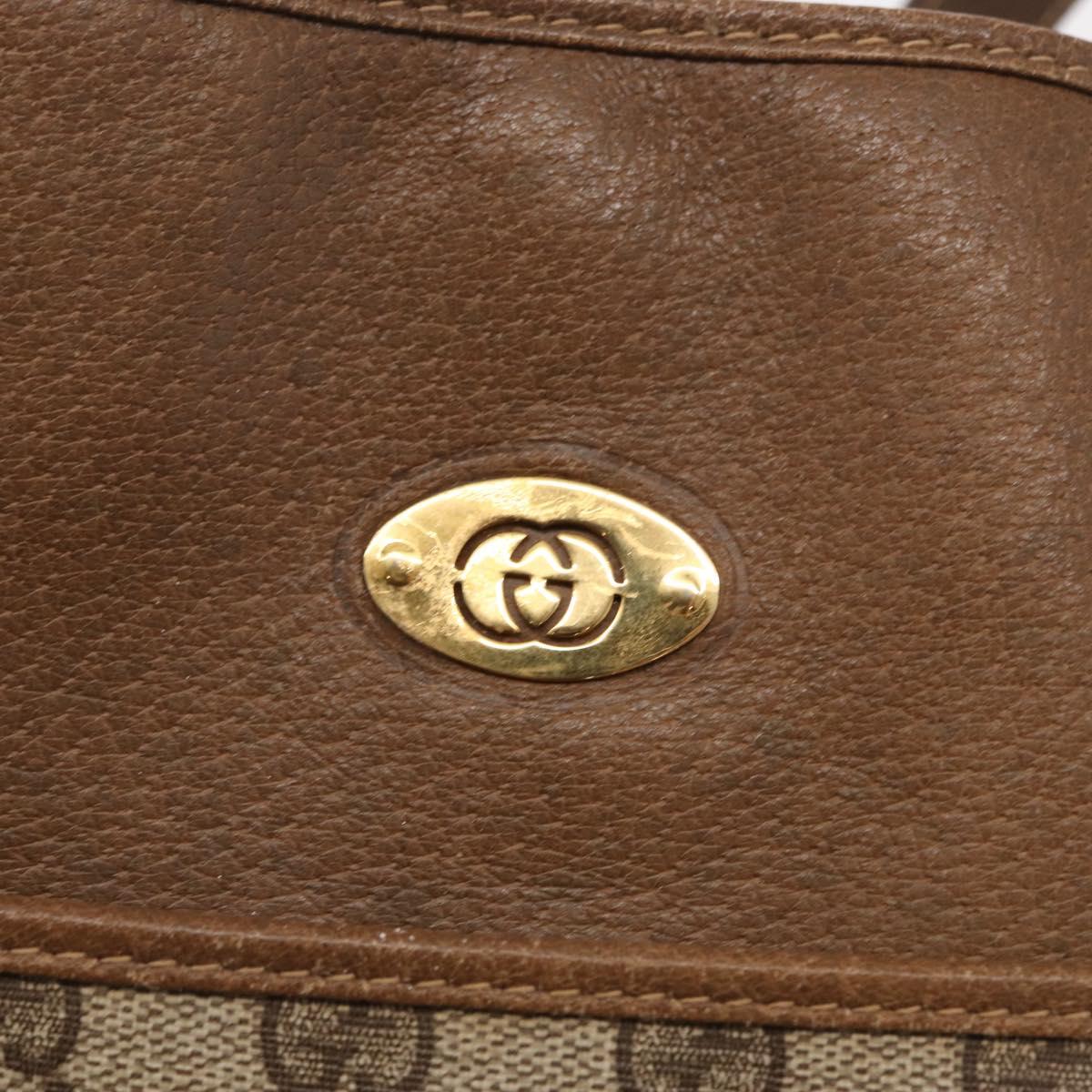 GUCCI GG Supreme Tote Bag PVC Beige Gold 002 115 0035 Auth mr1816