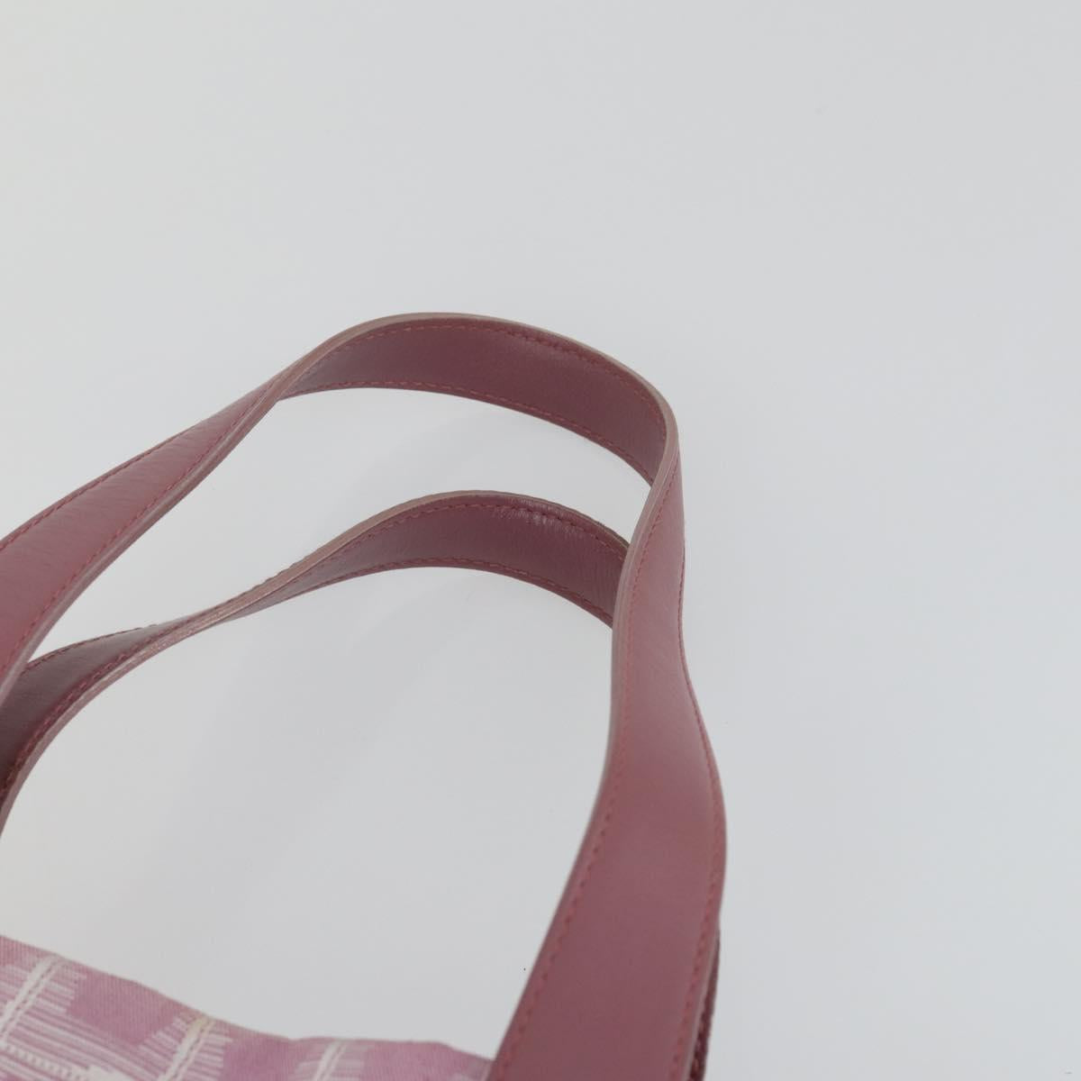 CHANEL New Travel line Tote Bag Nylon 2 Set Pink Beige CC Auth mr1839