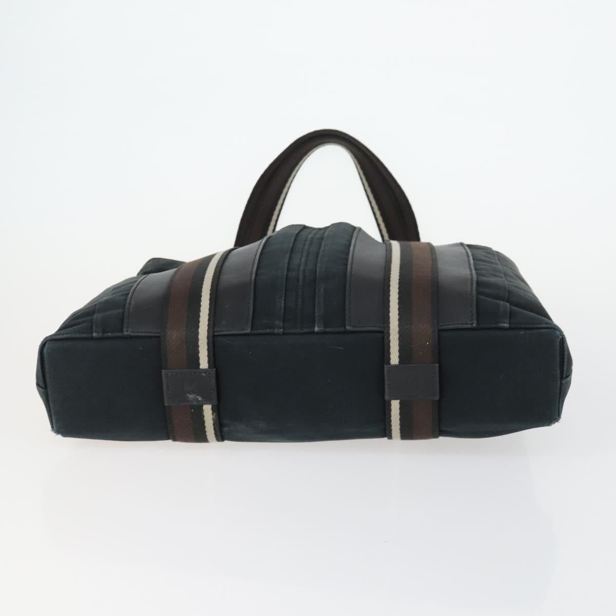 HERMES Trocha Horizontal Tote Bag Canvas 2 Set Gray Black Auth mr1843