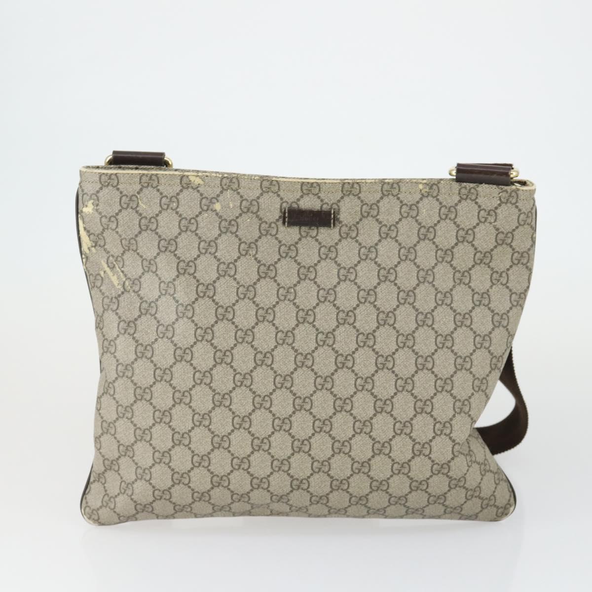 GUCCI GG Supreme Web Sherry Line Tote Bag PVC 5 Set Beige Red Auth mr1849