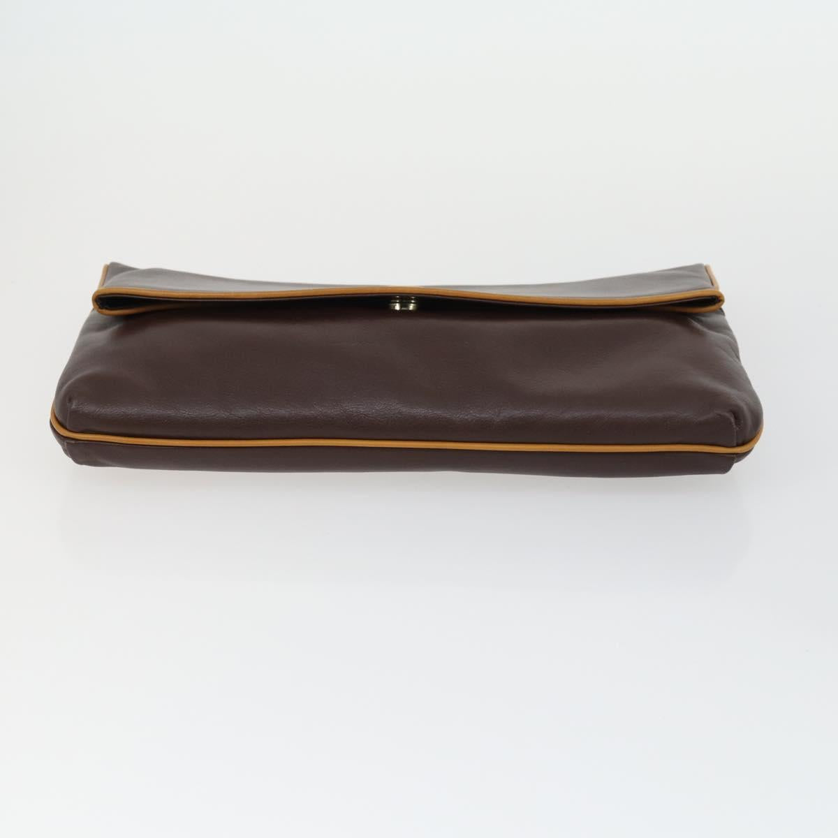 CELINE Macadam Canvas Shoulder Bag PVC 3 Set Brown Auth mr1851