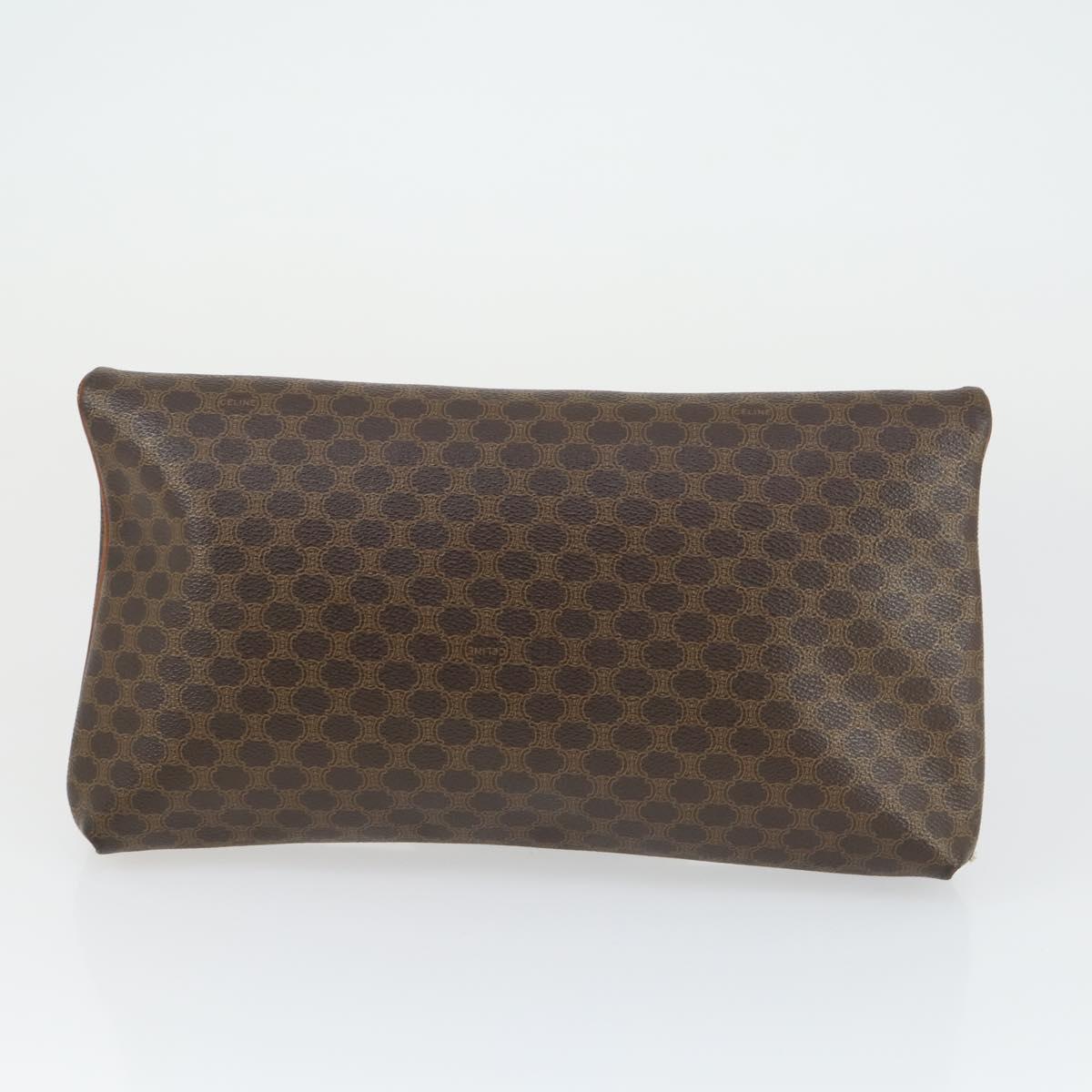 CELINE Macadam Canvas Shoulder Bag PVC 3 Set Brown Auth mr1851