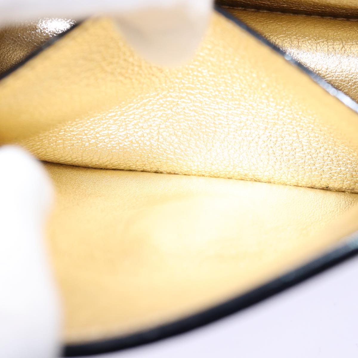 Miu Miu Hand Bag Leather 2way Gold Auth mr186