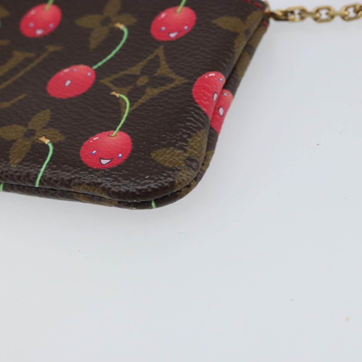 LOUIS VUITTON Monogram Cherry Pochette Cles Coin Purse M95042 LV Auth mr1861V