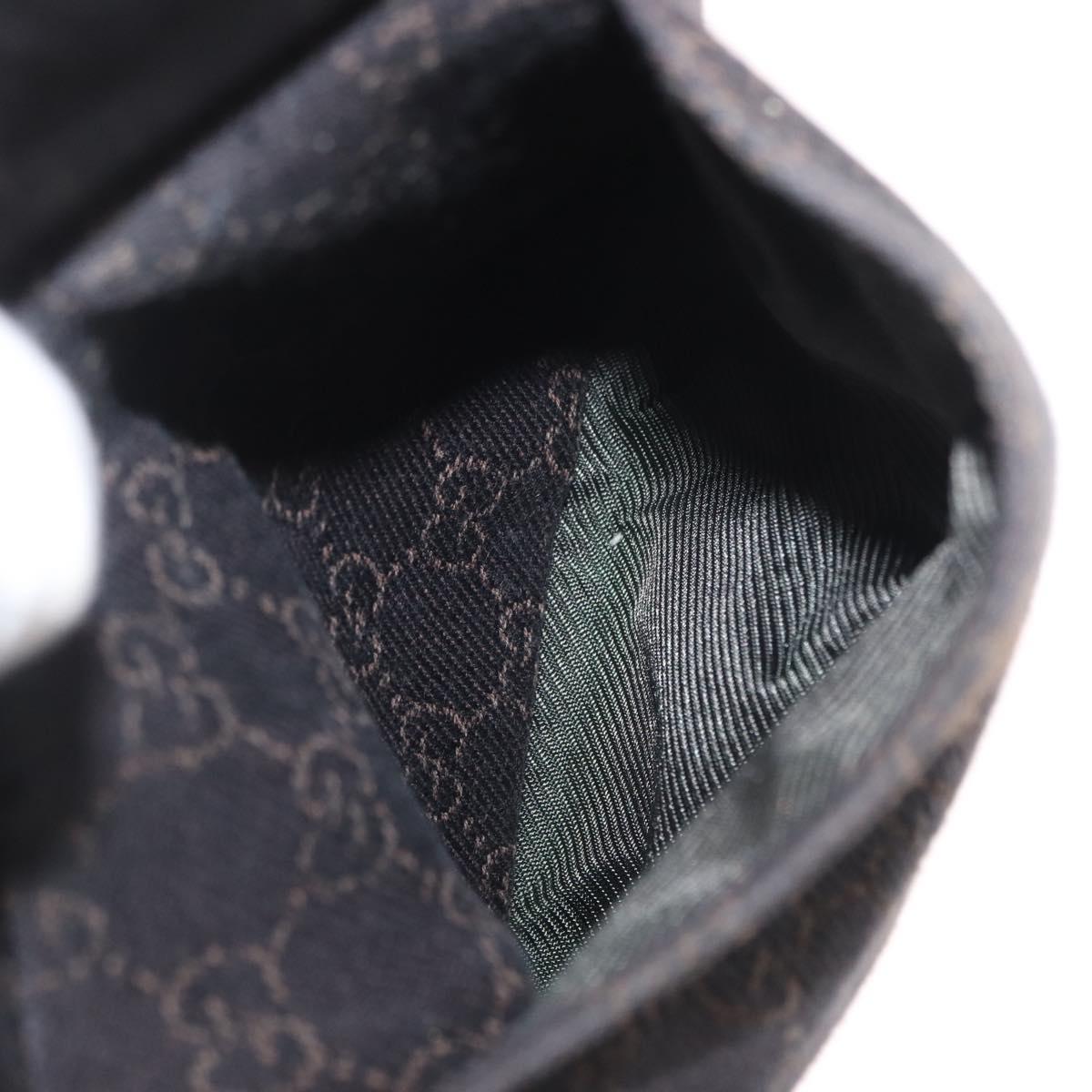 GUCCI GG Canvas Waist bag Brown Silver 28566 Auth mr1863