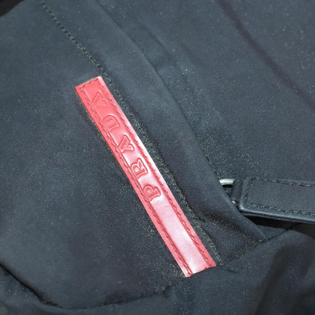 PRADA Sports Hand Bag Nylon 2way Black Silver Auth mr1877