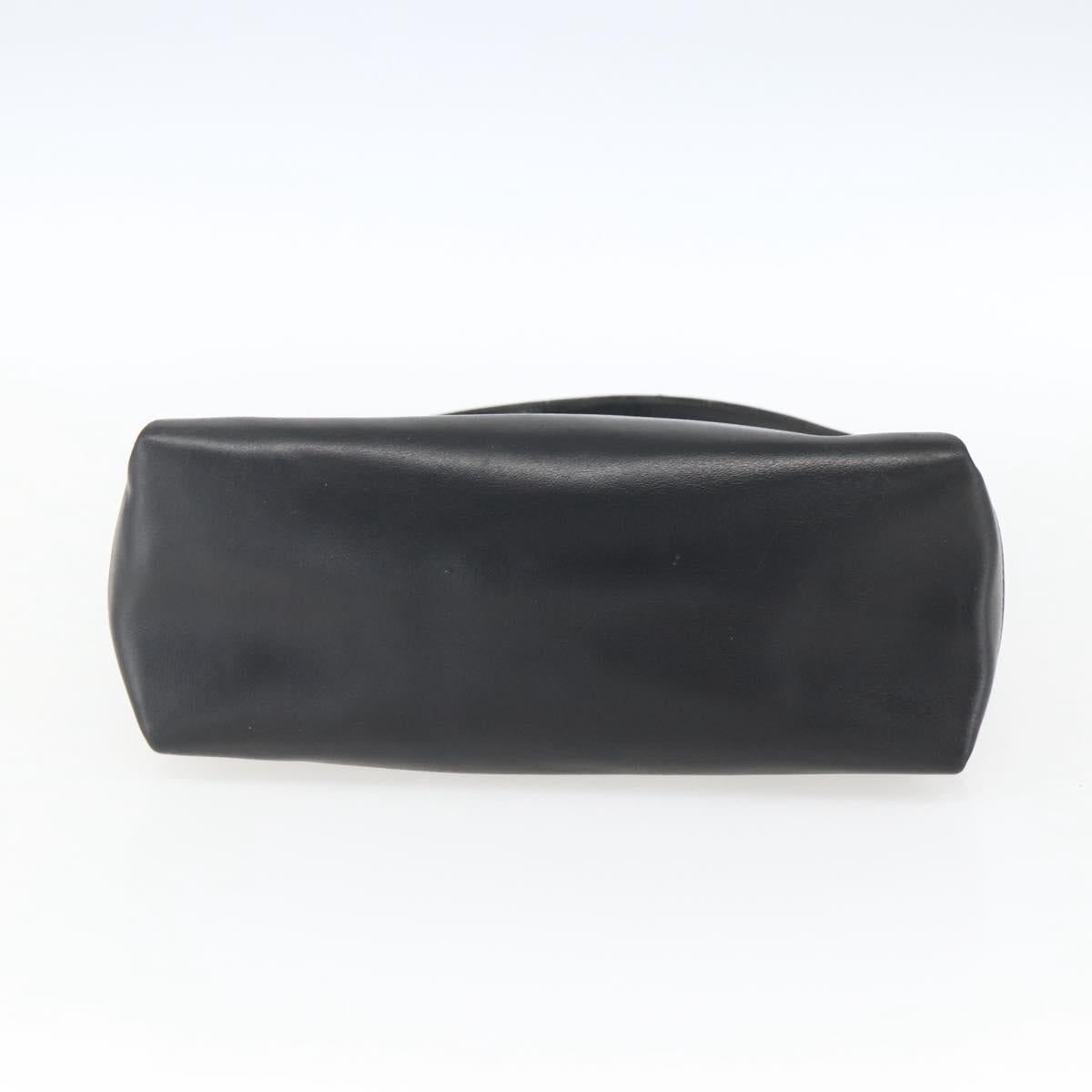 GUCCI Hand Bag Leather Black gold 406 000 1080 Auth mr1883