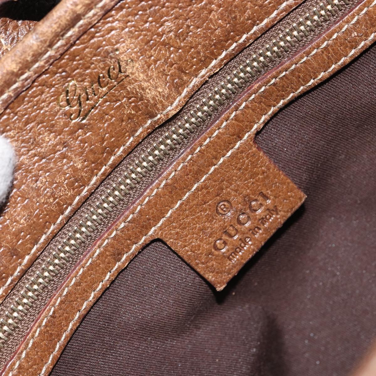 GUCCI GG Canvas Jackie Hand Bag Beige Gold 145817 Auth mr1884