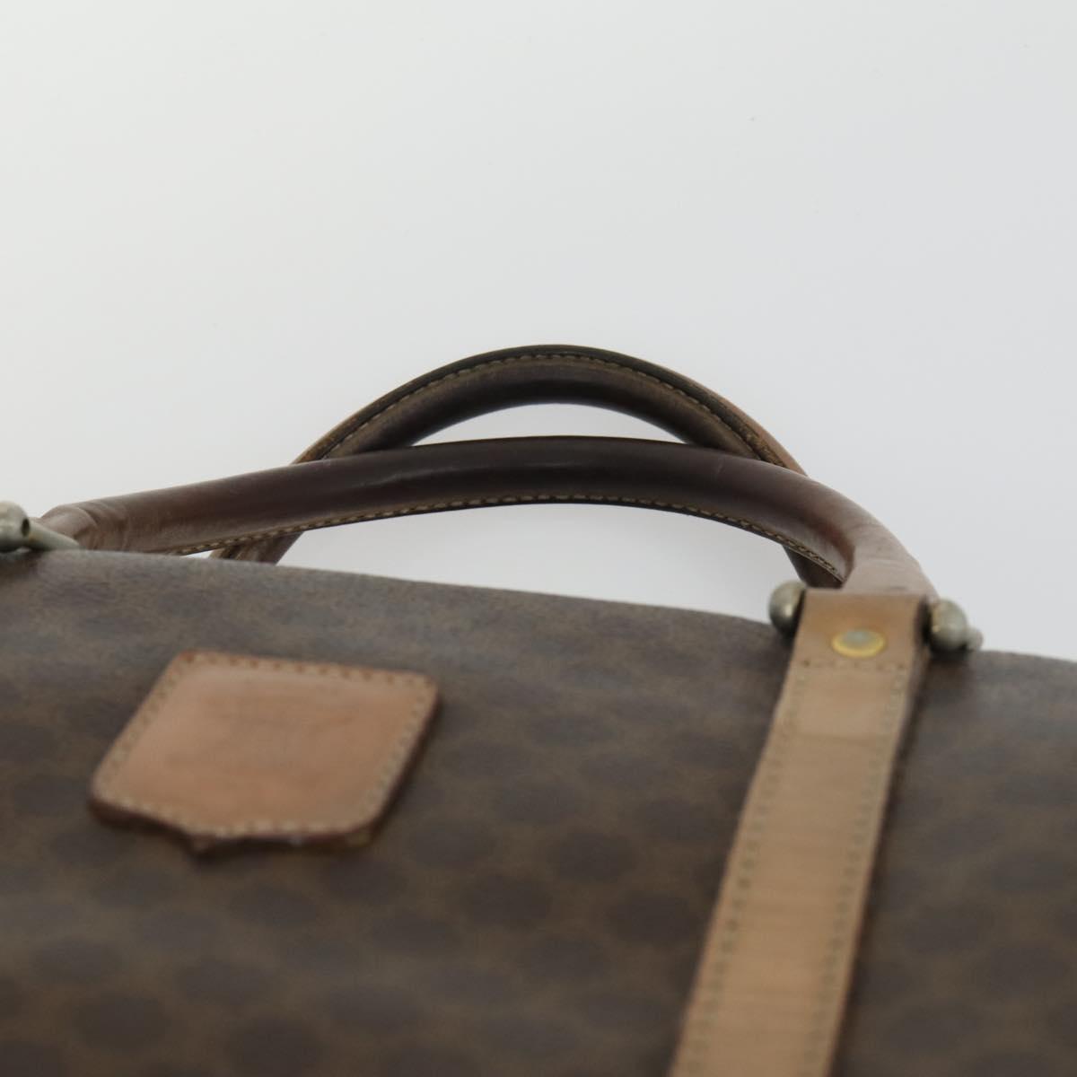 CELINE Macadam Canvas Shoulder Bag PVC Leather 3 Set Brown Beige Auth mr1885