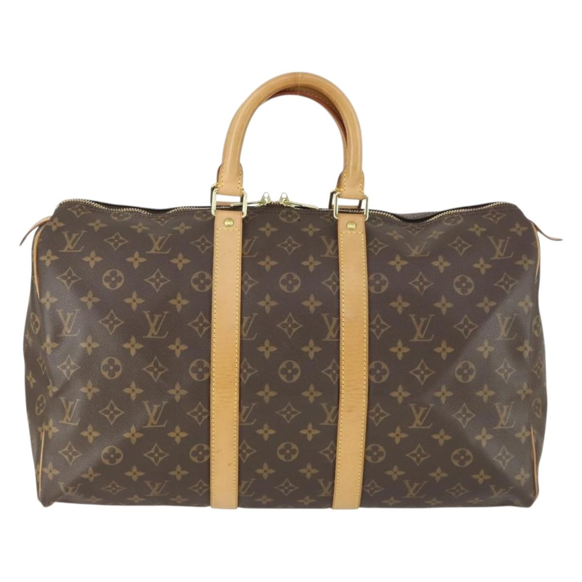 LOUIS VUITTON Monogram Keepall 45 Boston Bag M41428 LV Auth mr1913
