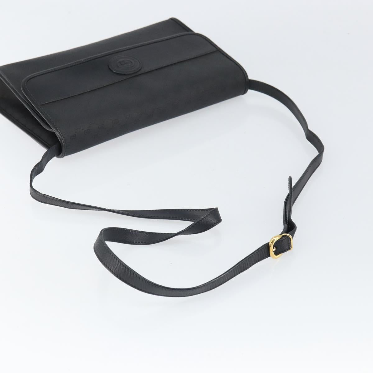 GUCCI Micro GG Supreme Shoulder Bag PVC Black Gold 004 14 0264 Auth mr1924